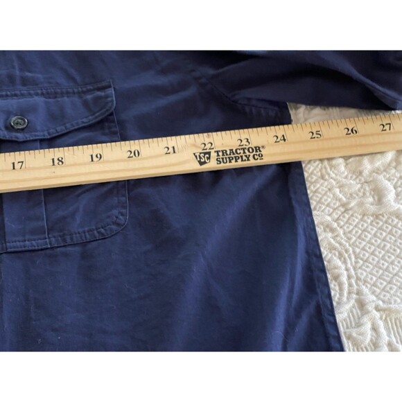Buffalo Jackson Trading Co Shirt Blue Button Up LS Logo Pockets Mens Size XL - Picture 3 of 9